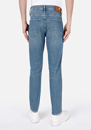 Regular Fit Orta Bel Daralan Paça Erkek Denim Jean Pantolon