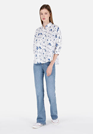 Regular Fit Orta Bel Bootcut Kadın Yeşil Jean Pantolon