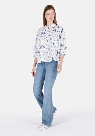 Regular Fit Orta Bel Bootcut Kadın Yeşil Jean Pantolon
