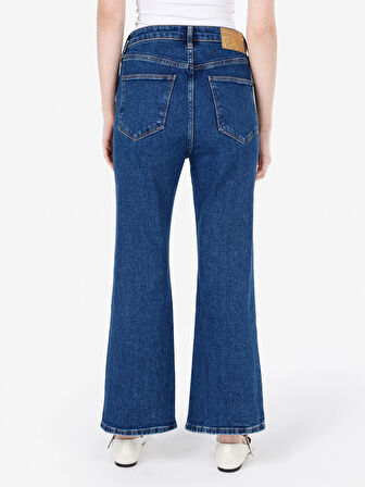 771 Emery Normal Kesim Normal Bel Geniş Paça Mavi Kadın Pantolon Cl1068715