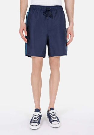 Slim Fit  Erkek Lacivert Deniz Şortu