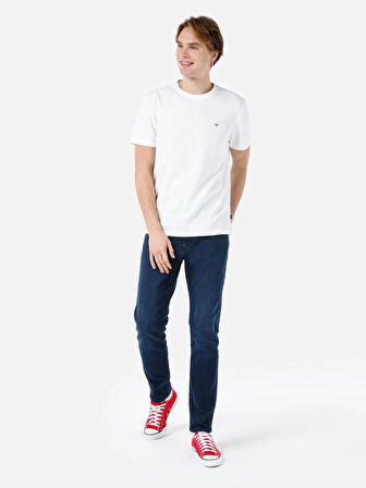 041 Danny Dar Kesim Düşük Bel Düz Paça Mavi Erkek Pantolon Cl1068865