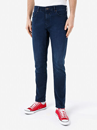 041 Danny Dar Kesim Düşük Bel Düz Paça Mavi Erkek Pantolon Cl1068865