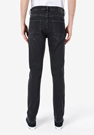 044 Karl Normal Kesim Düşük Bel Düz Paça Siyah Erkek Pantolon Cl1068870