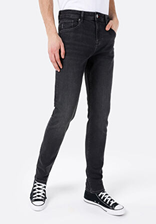 044 Karl Normal Kesim Düşük Bel Düz Paça Siyah Erkek Pantolon Cl1068870
