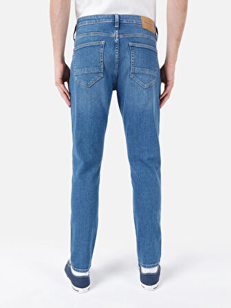 041 Danny Dar Kesim Düşük Bel Düz Paça Mavi Jean Erkek Pantolon Cl1068872