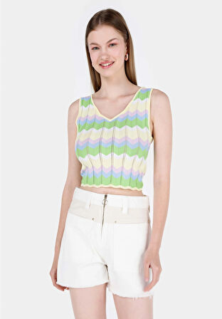 Slim Fit   Kadın Çok Renkli  Kazak