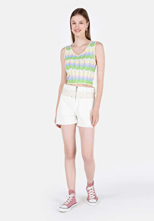 Slim Fit   Kadın Çok Renkli  Kazak