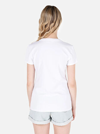 Beyaz Kadın Tshirt K.kol