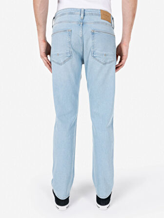 044 Karl Normal Kesim Düşük Bel Düz Paça Açık Mavi Erkek Pantolon Cl1069228