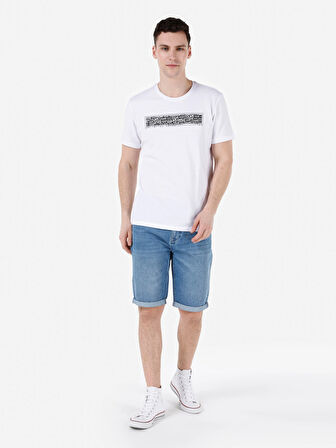 Beyaz Erkek Tshirt K.kol
