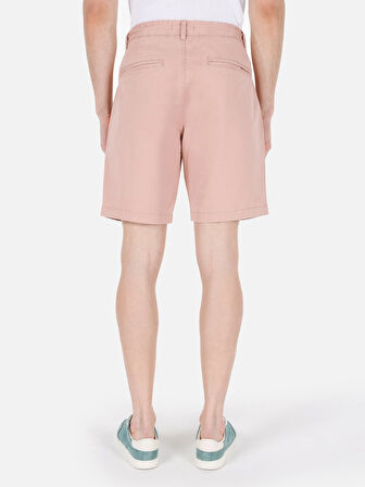 Regular Fit Orta Bel Bağcıklı Turuncu Erkek Şort