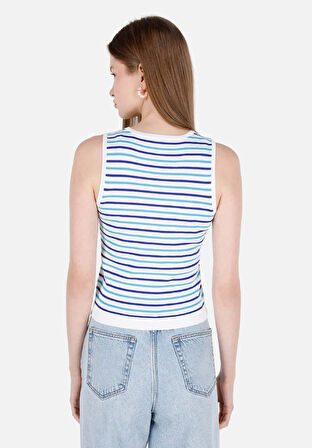 Slim Fit   Kadın Mavi  Kazak