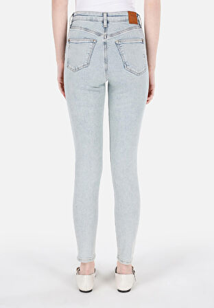 Skinny Fit   Kadın Mavi Jean Pantolon