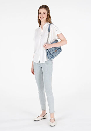 Skinny Fit   Kadın Mavi Jean Pantolon