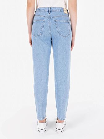 896 Maria Rahat Kesim Yüksek Bel Düz Paça Gri Kadın Pantolon Cl1069437