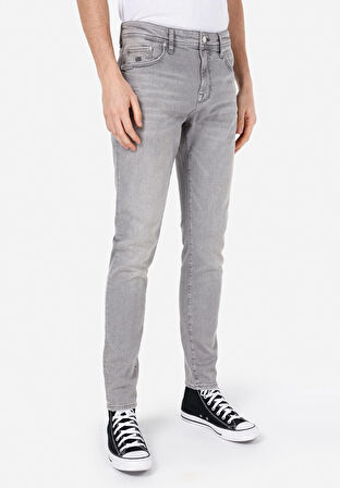 041 Danny Slim Fit   Erkek Gri Jean Pantolon
