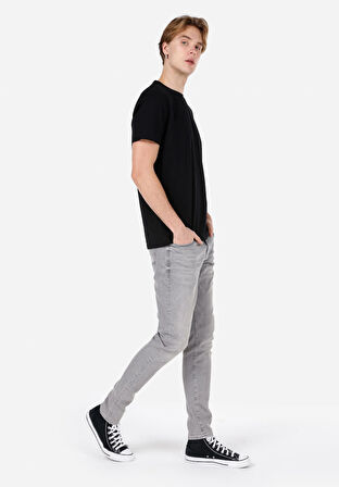 041 Danny Slim Fit   Erkek Gri Jean Pantolon