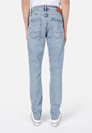 044 Karl Straight Fit   Erkek Mavi Jean Pantolon