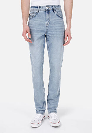 044 Karl Straight Fit   Erkek Mavi Jean Pantolon