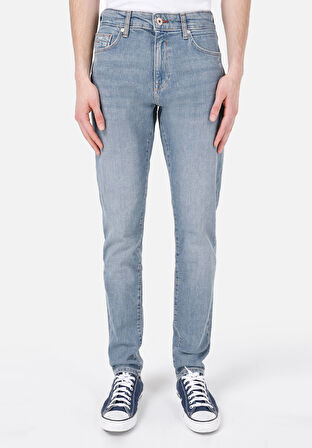 041 Danny Slim Fit Düşük Bel Dar Paça Erkek Mavi Jean Pantolon