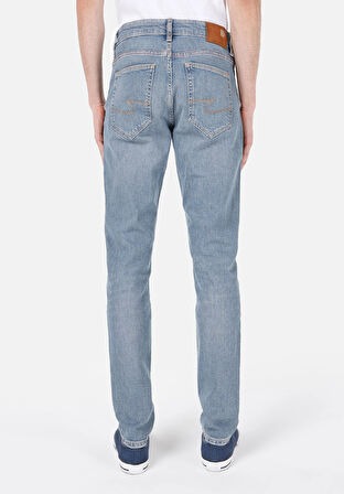 041 Danny Slim Fit Düşük Bel Dar Paça Erkek Mavi Jean Pantolon