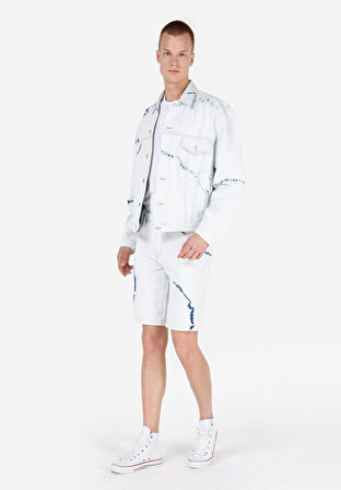 Regular Fit Orta Bel  Erkek Natural Jean Şort