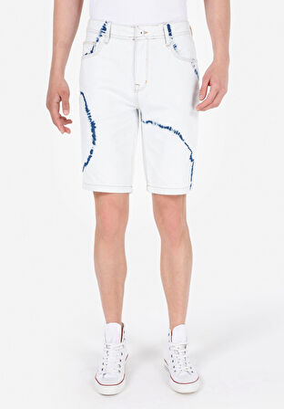 Regular Fit Orta Bel  Erkek Natural Jean Şort