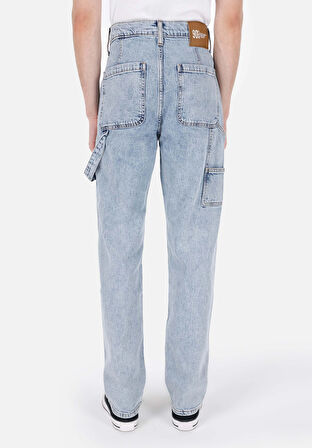 Worker Fit   Erkek İndigo Jean Pantolon