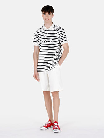 Chino Kesim Orta Bel Düz Paça Natural Erkek Şort