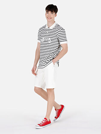 Chino Kesim Orta Bel Düz Paça Natural Erkek Şort