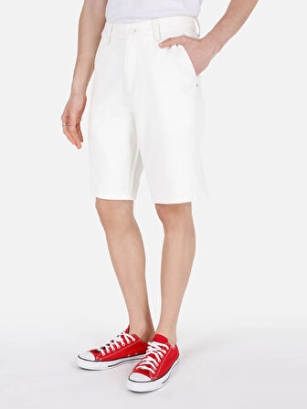 Chino Kesim Orta Bel Düz Paça Natural Erkek Şort