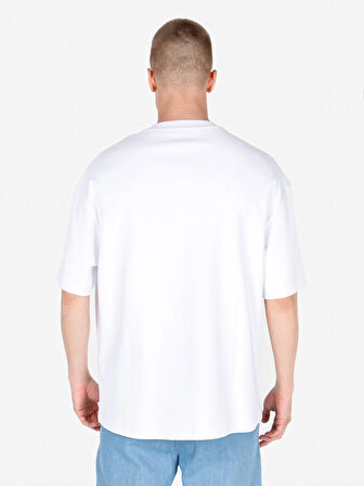 Beyaz Erkek Tshirt K.kol