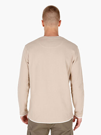 Bej Erkek Tshirt U.kol