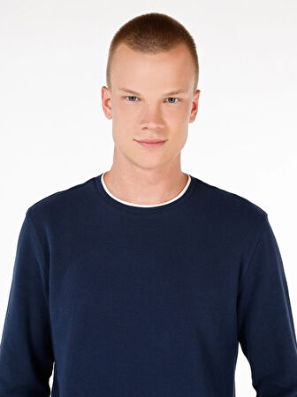 Lacivert Erkek Tshirt U.kol