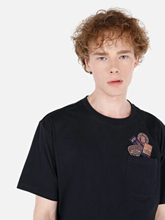Lacivert Erkek Tshirt K.kol