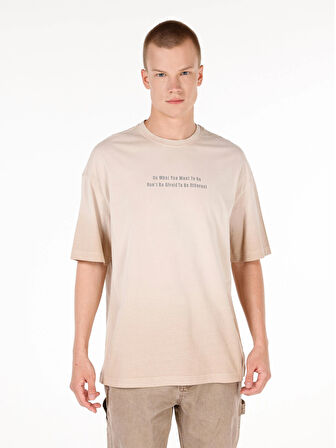 Ekru Erkek Tshirt K.kol