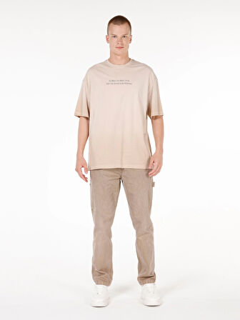 Ekru Erkek Tshirt K.kol