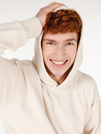 Ekru Erkek Sweatshirt