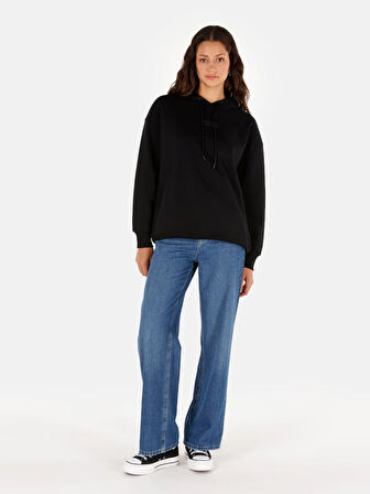 Siyah Kadın Sweatshirt