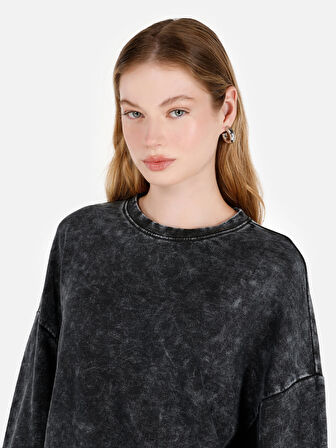 Antrasit Kadın Sweatshirt