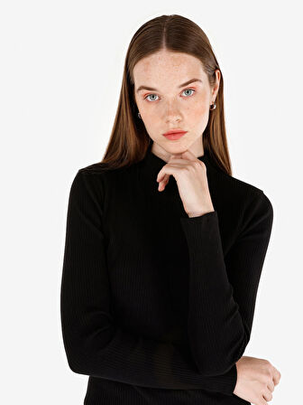 Siyah Kadın Tshirt U.kol