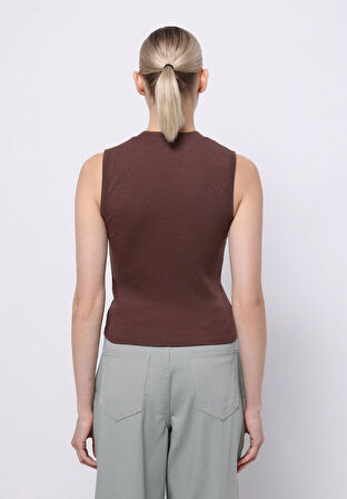 Slim Fit   Kadın Kahverengi Atlet