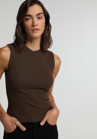Slim Fit   Kadın Kahverengi Atlet