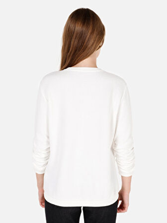Beyaz Kadın Tshirt U.kol