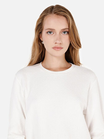 Beyaz Kadın Tshirt U.kol