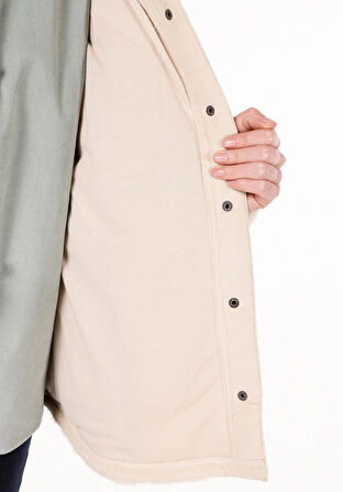 Regular Fit Shirt Neck    Kadın Bej Mont
