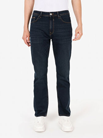045 David Regular Fit Düz Paça Orta Bel Jean Denım Erkek Pantolon