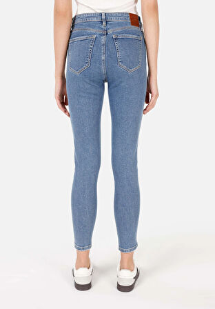 Skinny Fit   Kadın İndigo Jean Pantolon