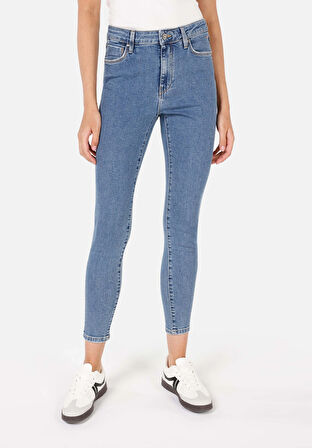 Skinny Fit   Kadın İndigo Jean Pantolon